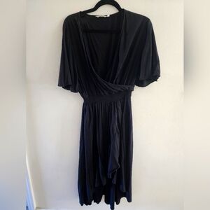 Kormel faux wrap high low dress cover up